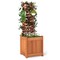 Wooden Raised Garden Bed with Trellis Vertical Planter Box for Climbing Plants Indoor Outdoor
